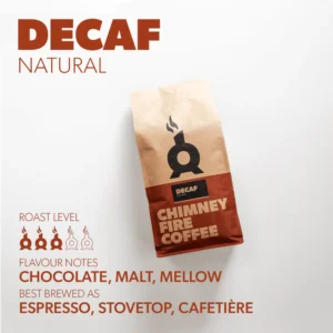 Chimney Fire coffee - Natural Decaf grounds